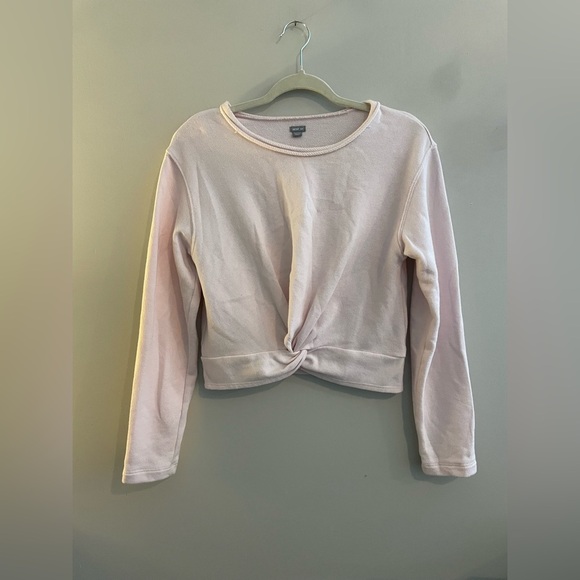 aerie Sweaters - Aerie Light Baby Pink Sweatshirt with Twist in Front